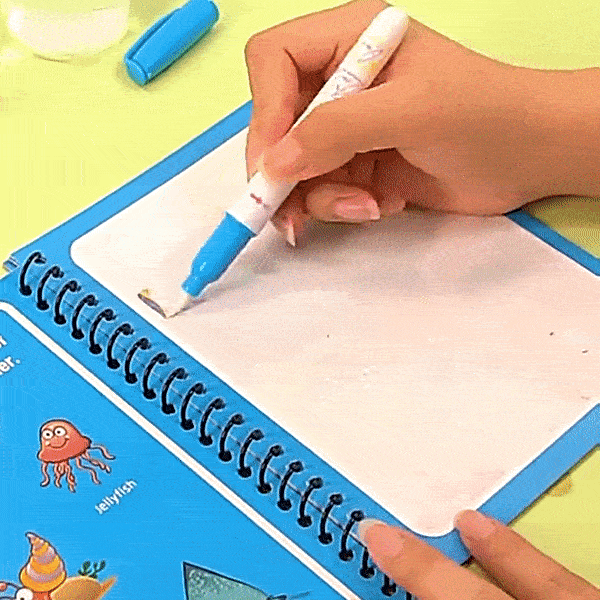 Reusable Magic Coloring Water Book (Pack Of 3 Books + 3 Pens)