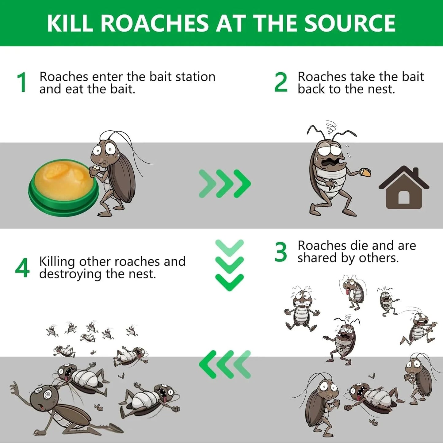 Roach Shield Natural Gel – Safe & Powerful Cockroach Killer for Kitchens, Bathrooms & Cabinets