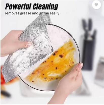 Stainless Steel Wire Dishcloth – Non-Scratch Scrubber for Kitchen Cleaning