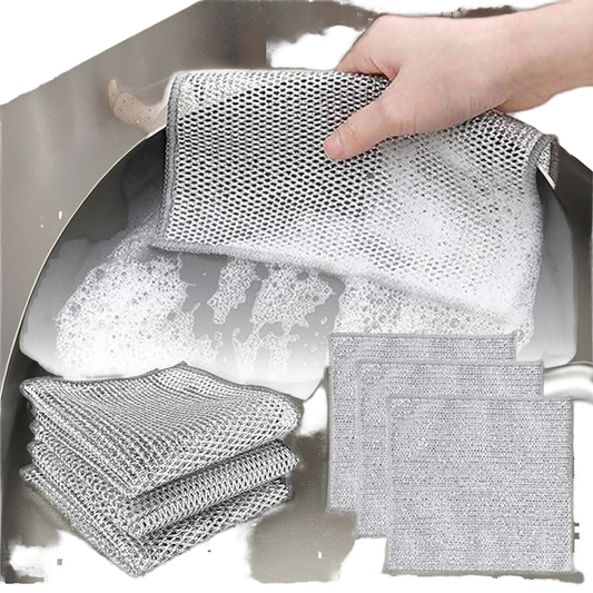 Stainless Steel Wire Dishcloth – Non-Scratch Scrubber for Kitchen Cleaning