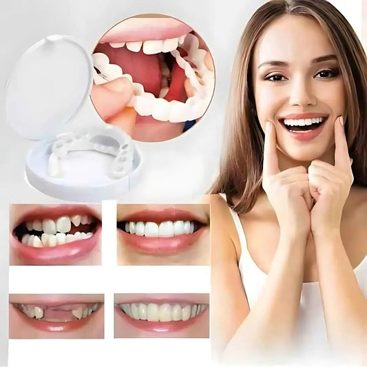 Comfortable Flex Dentures for Top & Bottom Teeth | White Cosmetic Cover