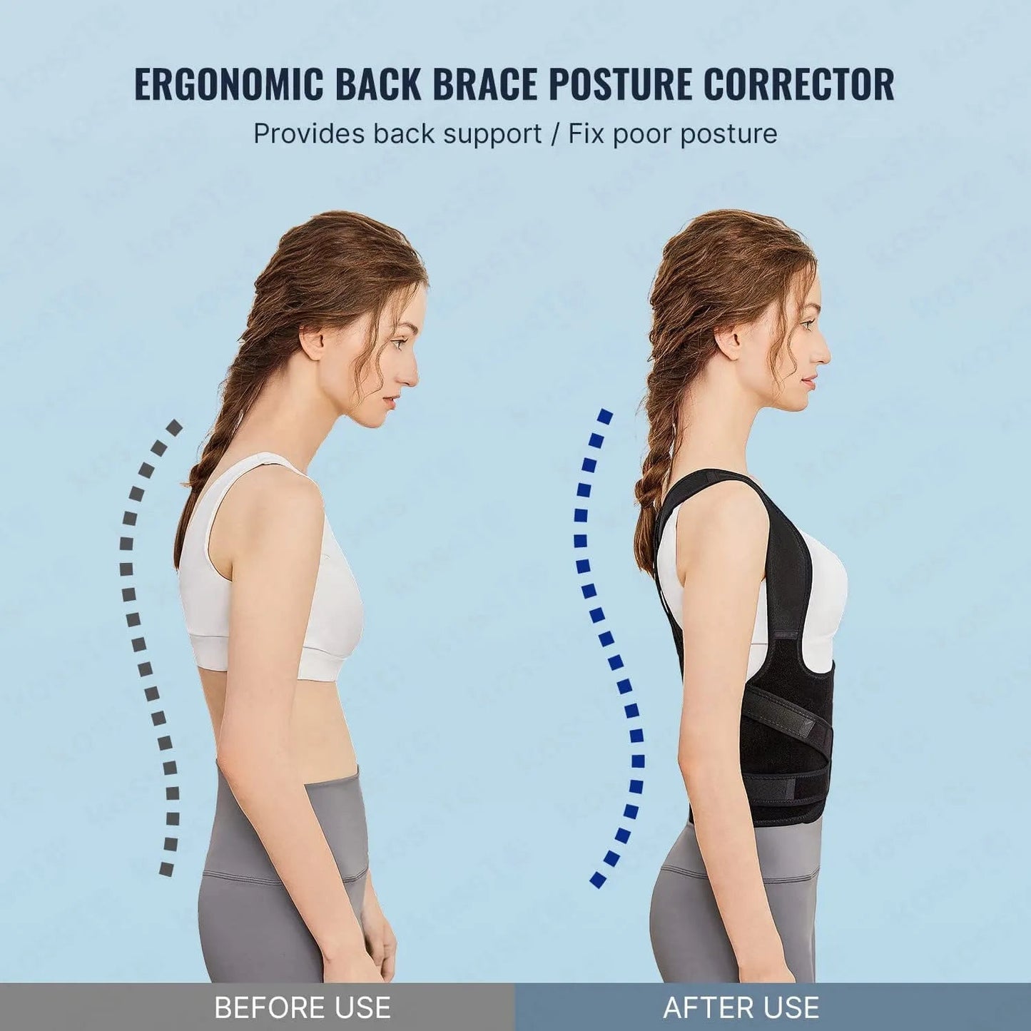 Adjustable Shoulder Posture Corrector Belt for Men & Women