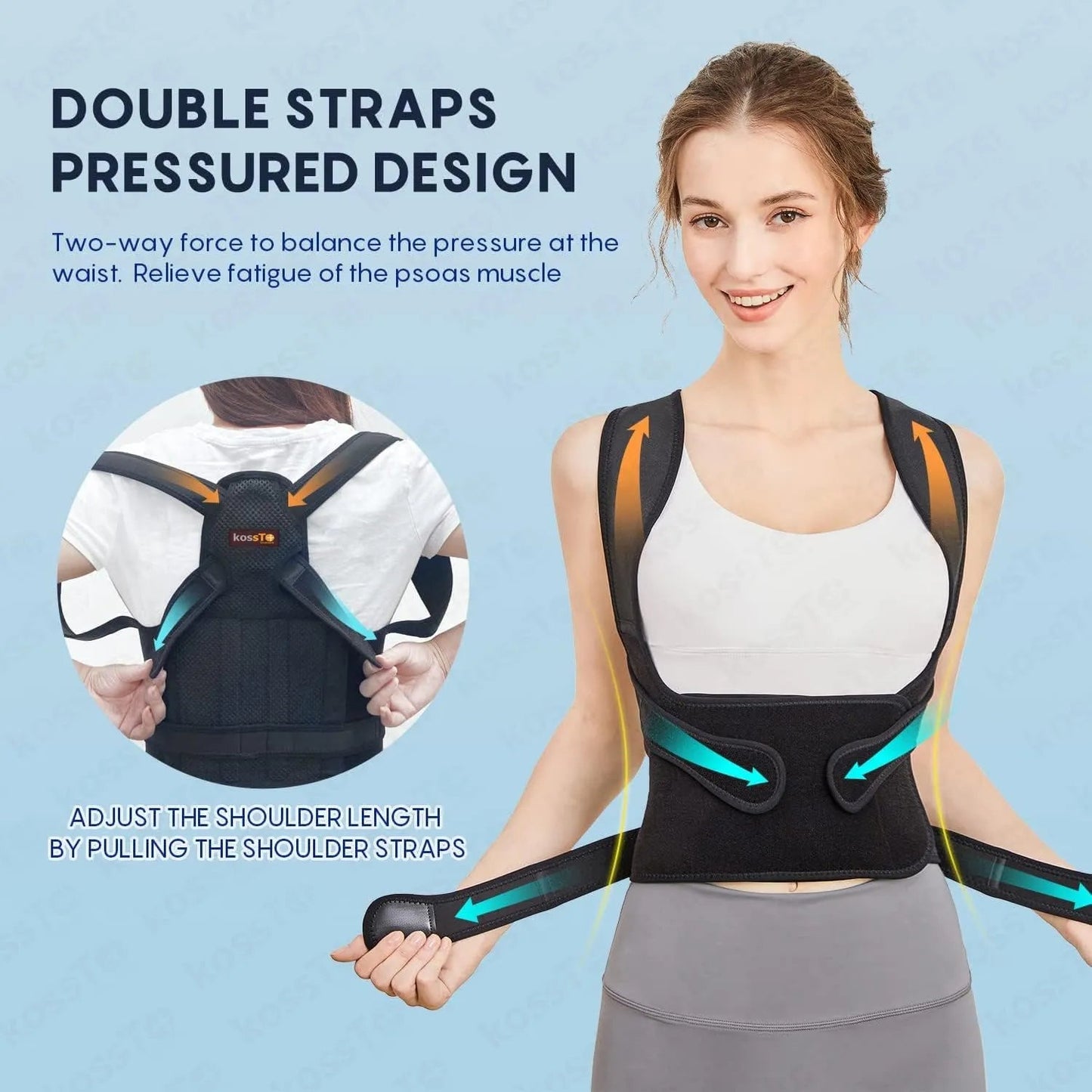 Adjustable Shoulder Posture Corrector Belt for Men & Women